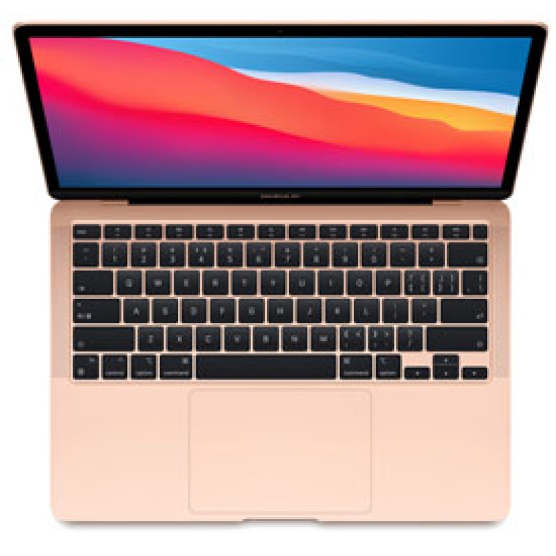 Refurbished 13.3" MacBook Air Eight Core M1 3.2GHz 8GB Ram 256GB SSD (2020 M1 7GPU) Gold