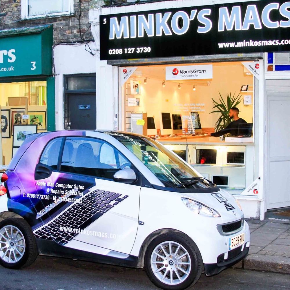 Minko's Macs Camden shop interior and products