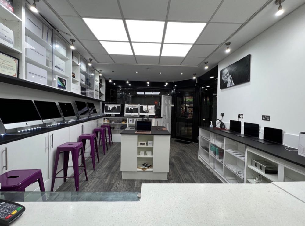 Minko's Macs Lewisham shop interior and products