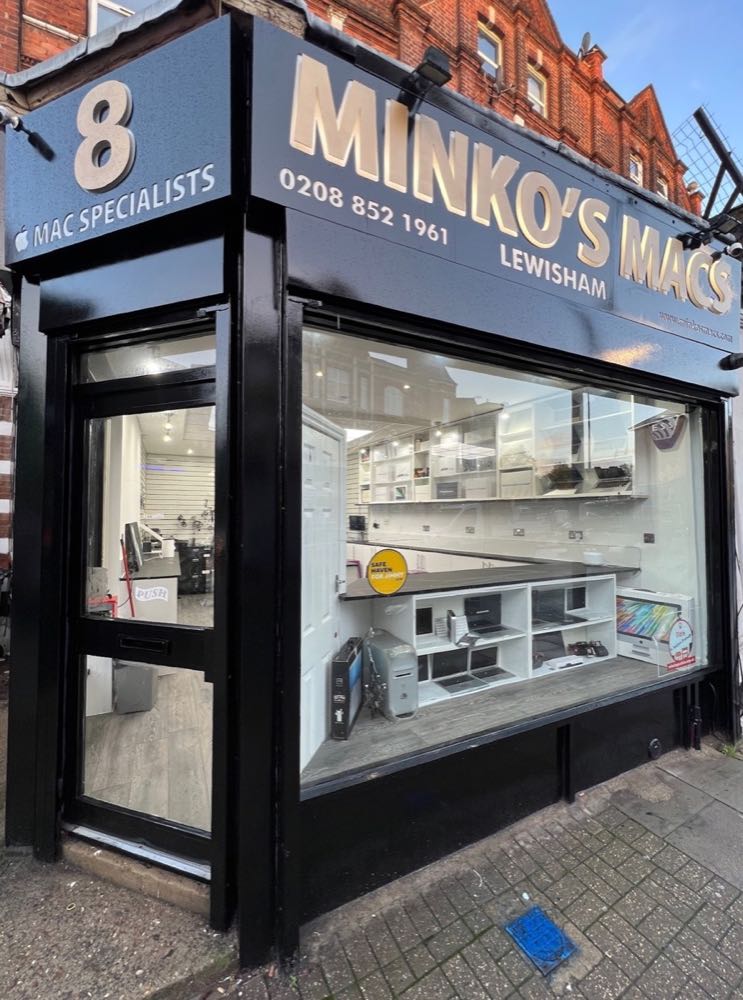 Minko's Macs Lewisham storefront